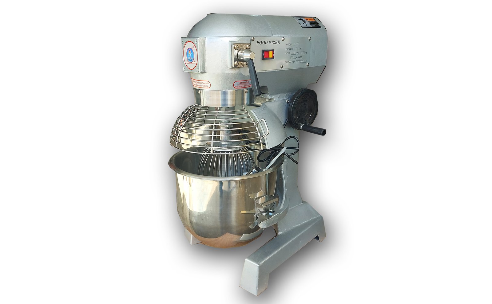 BATTEUR 20L ROAL GRIS AVEC COUVERCLE 220V Batteur Mélangeur 20 L Gris avec Couvercle – 1100 W, 220V – Image 1