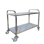 Chariot de Service en Inox Professionnel à 2 Niveaux