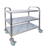 Chariot de Service en Inox Professionnel à 3 Niveaux
