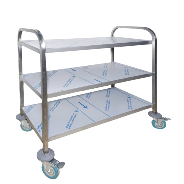 Chariot de Service en Inox Professionnel à 3 Niveaux