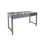 Plonge Inox 3 Bacs sur Socle – 150×70×90 cm