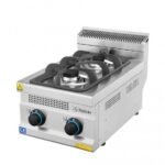 Fourneau à Gaz Professionnel 2 Feux Inox – 11 kW – Plaque Gaz Cuisine Pro Tunisie