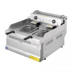 Friteuse Électrique Professionnelle 2 Bacs 10L (5+5L) – 6 kW – 230V – Friteuse Pro Inox Tunisie