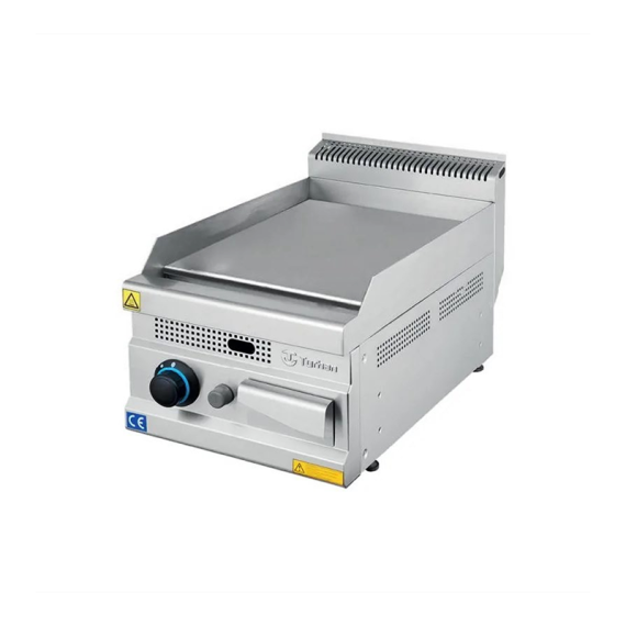 Grillade à Gaz Lisse Professionnelle 5 kW – Plaque Grillade Inox pour Snack et Restaurant