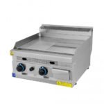 Grillade à Gaz demi Lisse demi Nervurée – 10 kW, Inox, Professionnelle