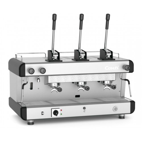 Machine à Café CONTI CC100 PM Noire – Manuelle 3 Groupes Bi-Énergie