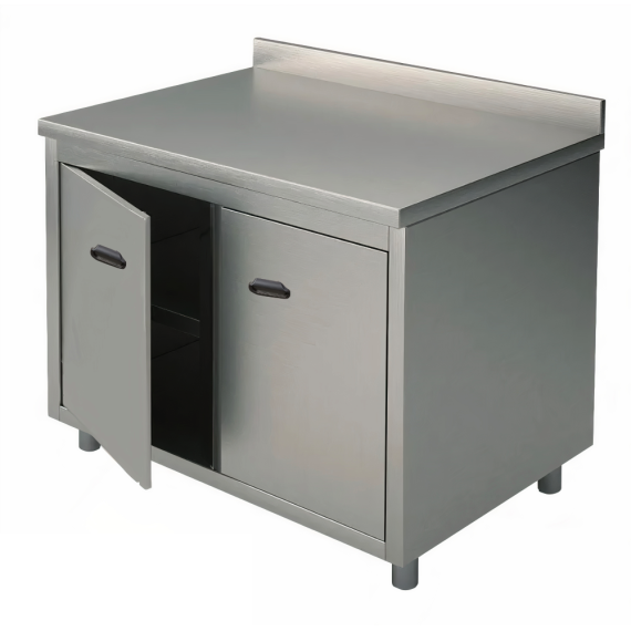 Meuble Neutre Inox 2 Portes Battantes – 100/120/140/190×70×90 cm