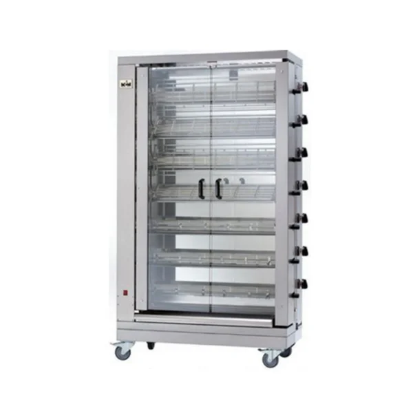 Rôtissoire à Gaz 8 Broches MCM – 48 Poulets Professionnelle