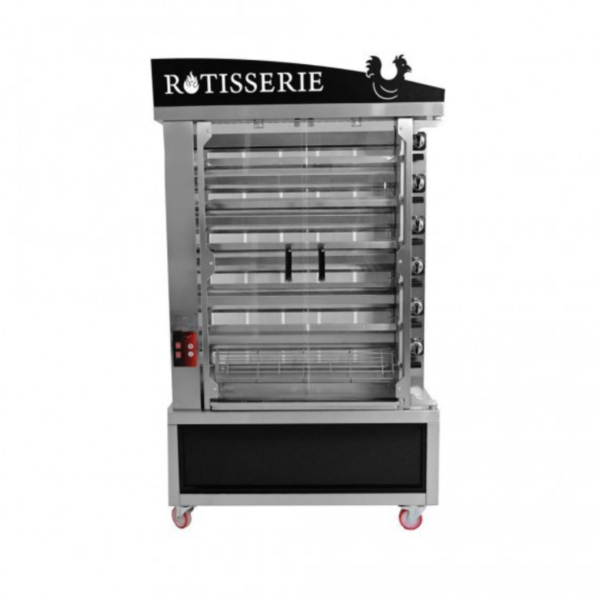 Rôtissoire à Gaz Inox 6 Broches – Le Coq