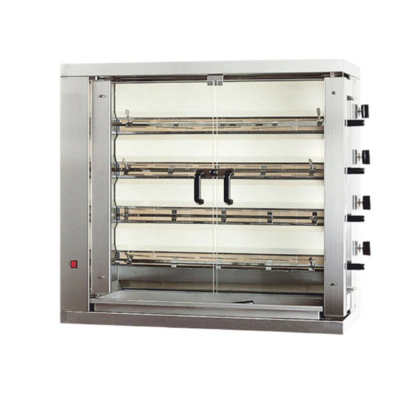 Rôtissoire à gaz 4 broches 24 poulets professionnelle