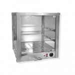 Chauffe Croissant Carré Inox 2 Étages – Vitrine Chaude Professionnelle 300W