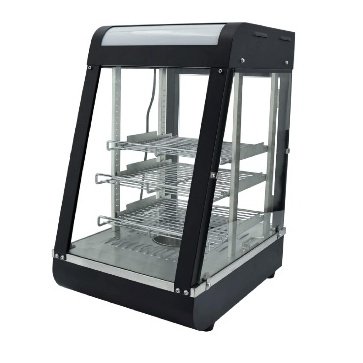 Chauffe Croissant Noir Professionnel 1000W – Vitrine Chaude Boulangerie et Café