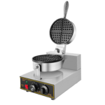 Gaufrier Rond Simple Professionnel 1200W pour Snack et Restaurant