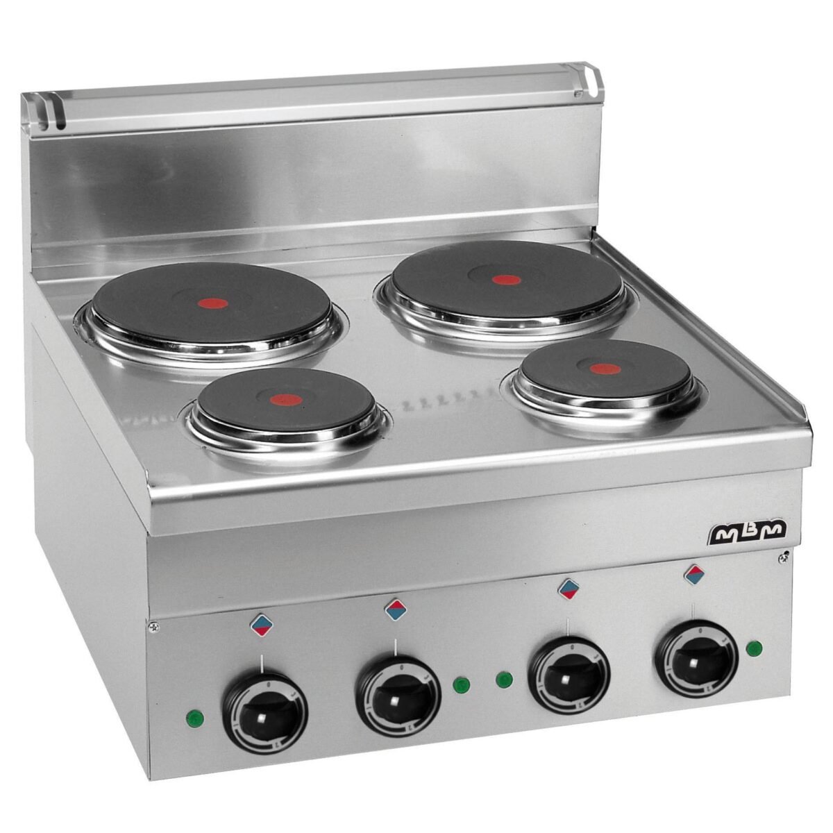 Fourneau Électrique Professionnel MBM E46 – 4 Plaques Rondes Top Inox Fourneau Électrique Professionnel MBM E46 – 4 Plaques Rondes Top Inox