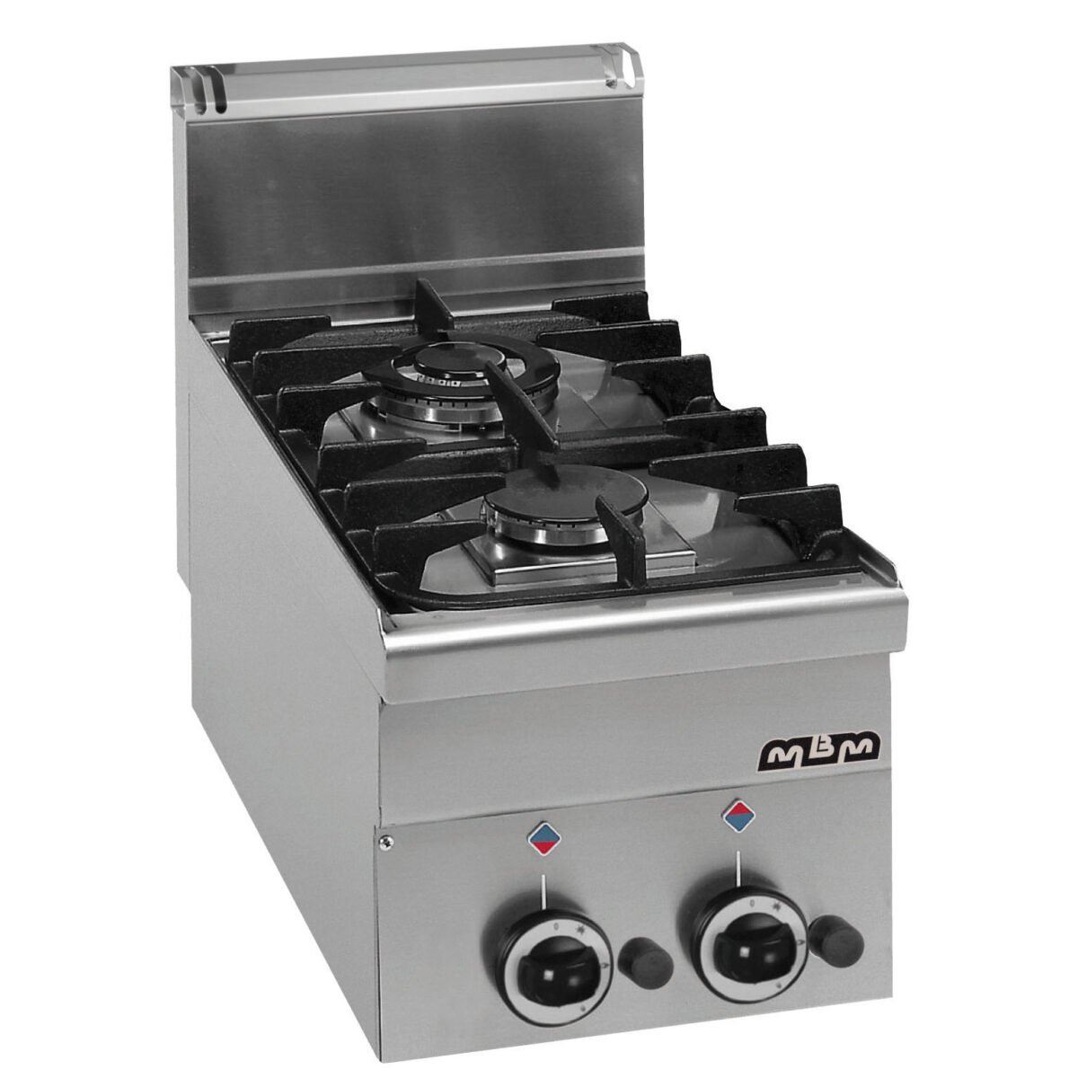 Fourneau à Gaz Professionnel MBM G2S6 – 2 Feux Vifs Top Inox Fourneau à Gaz Professionnel MBM G2S6 – 2 Feux Vifs Top Inox