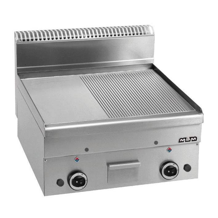 Plaque de Grillade à Gaz MBM GFT66LR – 1-2 Lisse 1-2 Rainurée Top Inox (1) Plaque de Grillade à Gaz MBM GFT66LR – 1/2 Lisse 1/2 Rainurée Top Inox