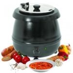 Chauffe Soupe Noir 10L Électrique – Bain-Marie Professionnel Inox