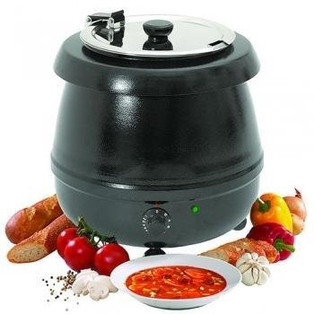 Chauffe Soupe Noir 10L Électrique – Bain-Marie Professionnel Inox