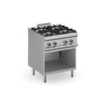 Fourneau à Gaz Professionnel MBM MFB77AXL – 4 Feux Vifs Baie Libre Inox