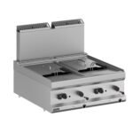 Friteuse Professionnelle MBM MFRG77T – Gaz Top 2 Cuves 9L + 9L