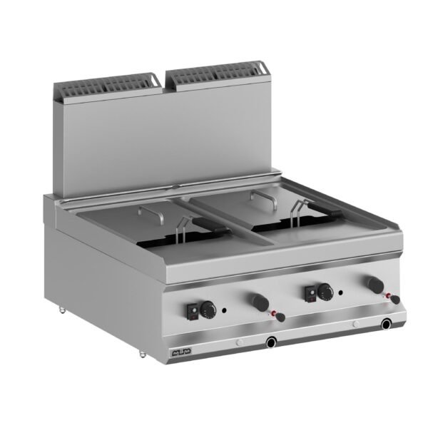 Friteuse Professionnelle MBM MFRG77T – Gaz Top 2 Cuves 9L + 9L